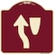 Signmission Traffic Keep Left Symbol Heavy-Gauge Aluminum Architectural Sign, 18" x 18", BU-1818-22790 A-DES-BU-1818-22790 - alternate 1